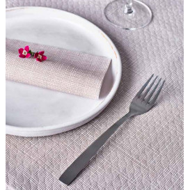Pre-Cut Paper Tablecloth 1,2x1,2m "Between Lines" Brown 40g/m² (300 Units)