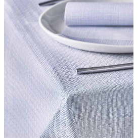 Pre-Cut Paper Tablecloth 1,2x1,2m "Between Lines" Blue 40g/m² (300 Units)