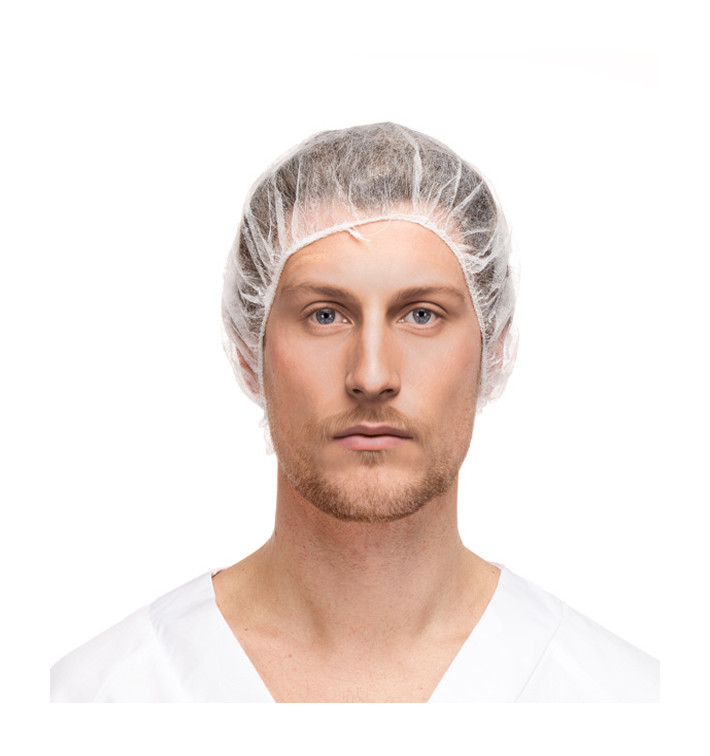 Disposable Bouffant Cap PP White Ø60cm (100 Units)