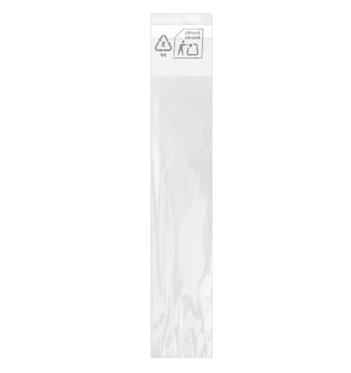 Plastic Bag with Adhesive Flap Cellophane 3x17cm G-160 (1000 Units)