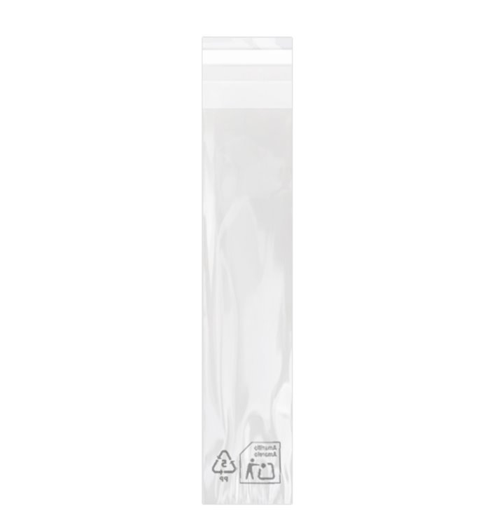 Plastic Bag with Adhesive Flap Cellophane 4x22cm G-160 (100 Units)  
