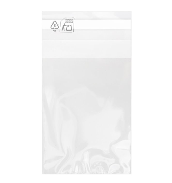 Plastic Bag with Adhesive Flap Cellophane 7x10cm G-160 (100 Units)  