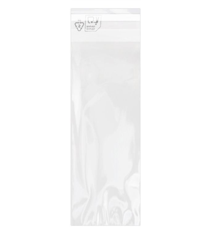 Plastic Bag with Adhesive Flap Cellophane 7x20cm G-160 (100 Units)