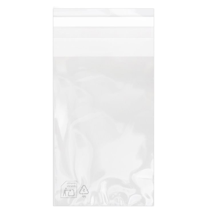 Plastic Bag with Adhesive Flap Cellophane 8x12cm G-160 (1000 Units)