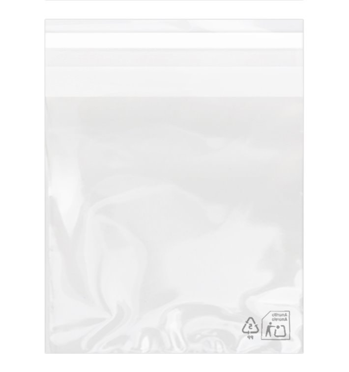 Plastic Bag with Adhesive Flap Cellophane 14x14cm G-160 (1000 Units)