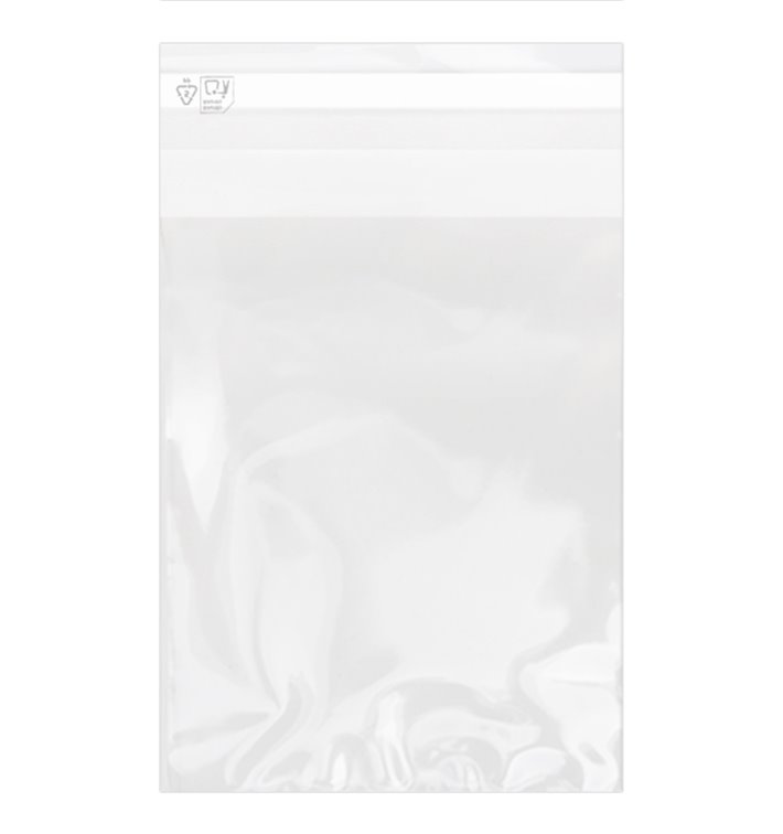Plastic Bag with Adhesive Flap Cellophane 15x22cm G-160 (100 Units)  