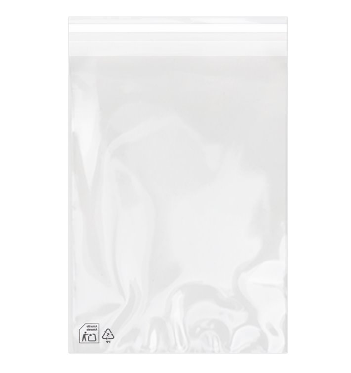 Plastic Bag with Adhesive Flap Cellophane 25x35cm G-160 (100 Units)  