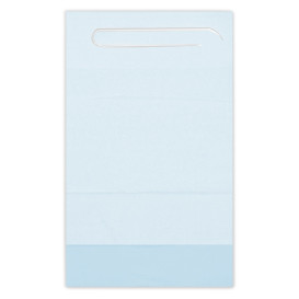 Disposable Adult Bib with Pocket Blue 36x65cm (125 Units)  