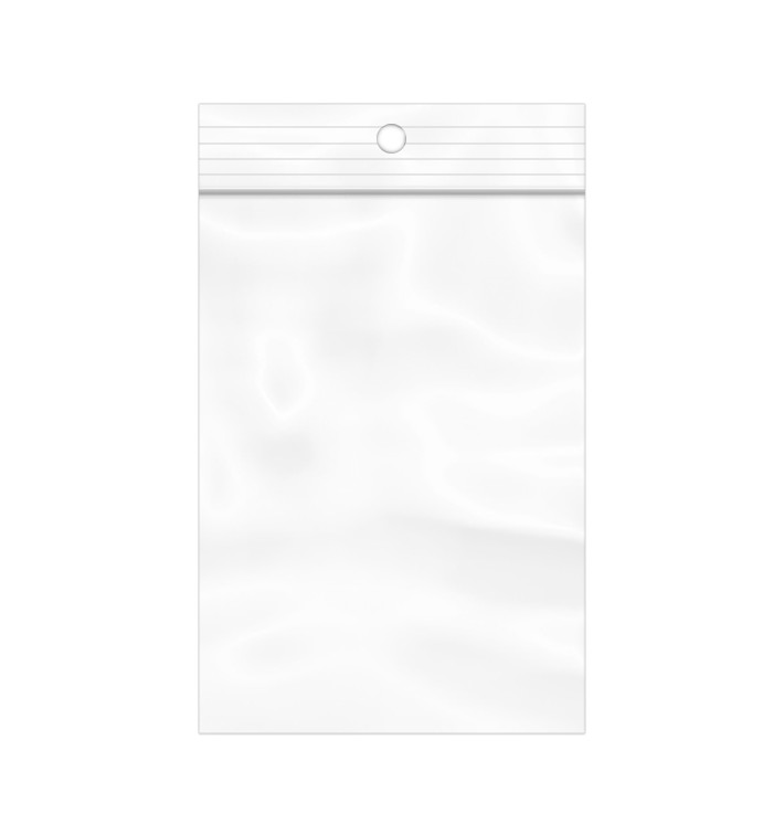 Plastic Zip Bag Autoseal Hang Hole 7x10cm G-200 (100 Units)  