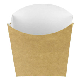 Paper French Fries Scoop Container Kraft Small size 8,2x2,2x9cm (25 Units) 