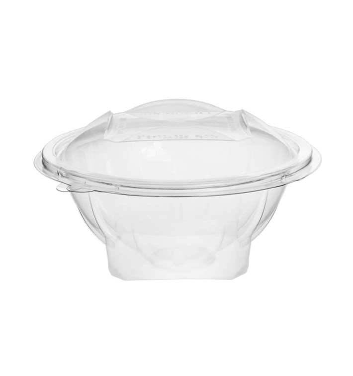 Plastic Salad Bowl APET Round shape Transparente 500ml Ø15,6cm (50 Units)