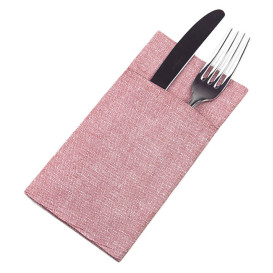 Pocket Fold Paper Napkins Vaquero Burgundy 40x40cm (30 units) 