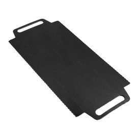 Paper Tray with Handles Rectangular shape Black 30x12 cm (600 Units)