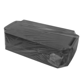 Paper Tray with Handles Rectangular shape Black 30x12 cm (600 Units)