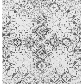 Pre-Cut Paper Tablecloth 1x1m "Mosaic" Black 40g/m² (400 Units)