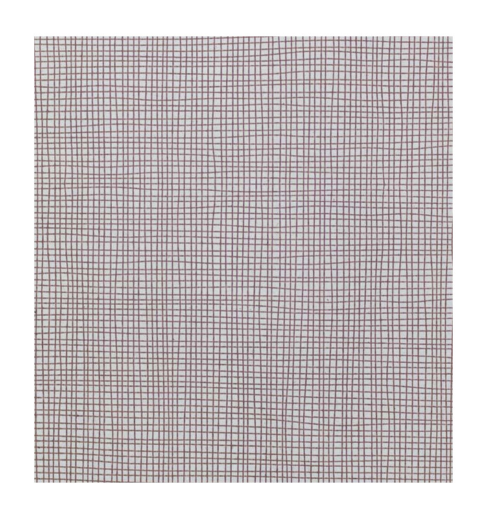 Pre-Cut Paper Tablecloth 1x1m "Between Lines" Brown 40g/m² (400 Units)