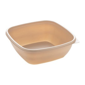 Plastic Deli Container PP Cream 750ml 16,5x16,5x6cm (50 Units) 