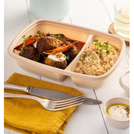 Plastic Deli Container PP 2C Cream 900ml 23x16,5x5cm (300 Units)