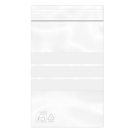 Plastic Zip Bag Autoseal Write-On Block 10x15cm G-160 (100 Units)  