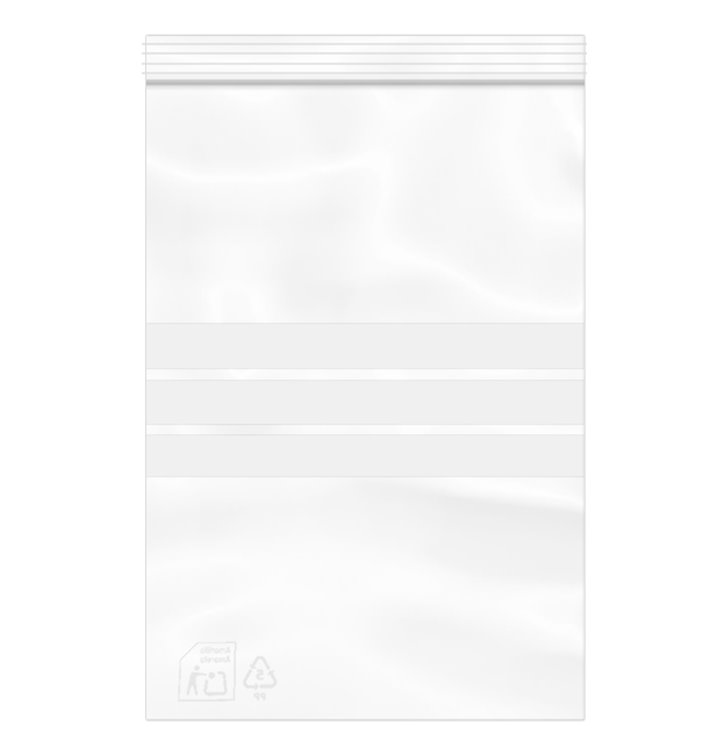 Plastic Zip Bag Autoseal Write-On Block 20x30cm G-160 (1000 Units)