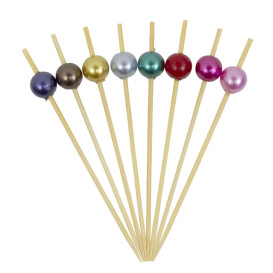 Bamboo “Pearl” Skewers Assortment 9cm (100 Units)  
