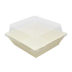 PET Plastic Lid for Container 480ml 14,3x12,3x3,3cm (12 Units)
