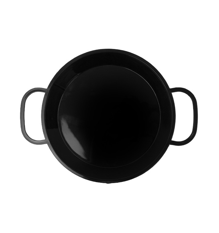 Paella Pan Tray Black PP 300ml (100 Units)