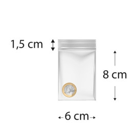 Plastic Zip Bag Seal top 6x8cm G-200 (100 Units)  