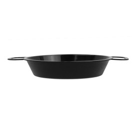 Paella Pan Tray Black PP 120ml (20 Units)