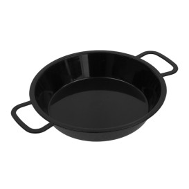 Paella Pan Tray Black PP 120ml (20 Units)