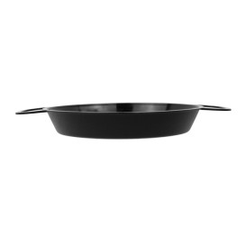 Paella Pan Tray Black PP 300ml (100 Units)