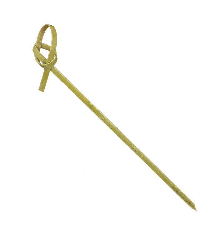 Natural Green Bamboo Bow Skewer 10cm (250 Units)  