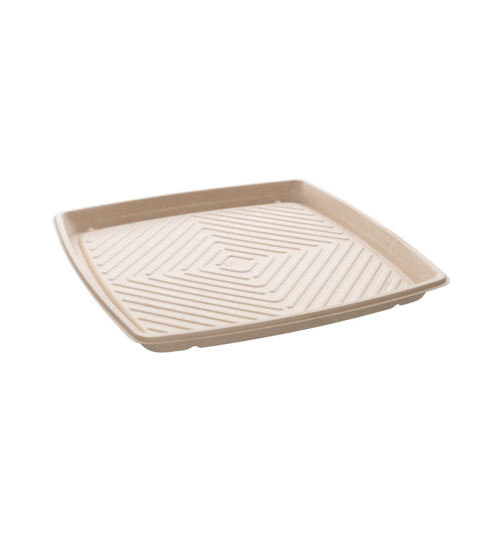 Natural Sugarcane Square Tray 40x40cm (5 Units) 