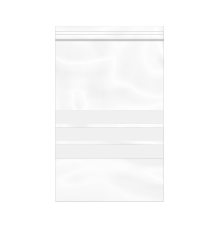 Plastic Zip Bag Seal top Write-On Block 12x18cm G-200 (100 Units)  