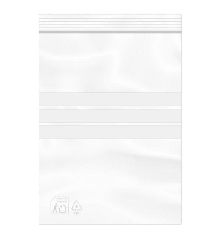 Plastic Zip Bag Seal top Write-On Block 16x22cm G-200 (1000 Units)