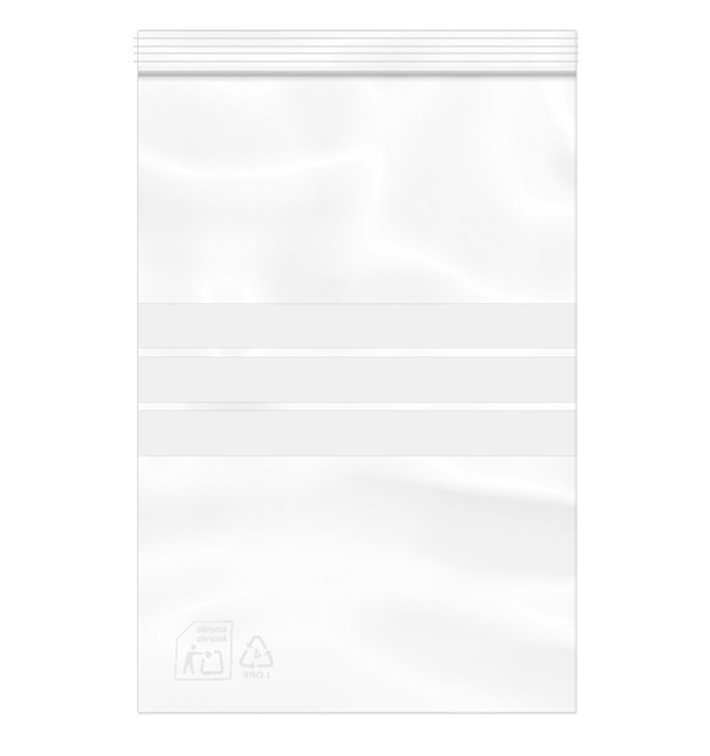 Plastic Zip Bag Seal top Write-On Block 20x30cm G-200 (1000 Units)