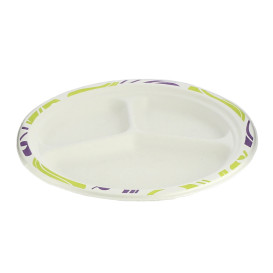 Wood Pulp Chinet Paper Plate Flavour 3 Comp. 26 cm (135 Units)  