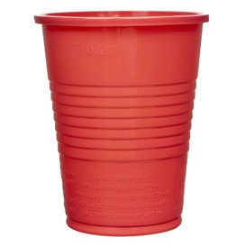 Plastic Cup PS Red 200ml Ø7cm (1.500 Units)