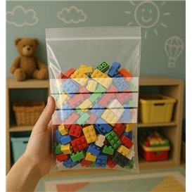 Plastic Zip Bag Seal top Write-On Block 18x25cm G-200 (100 Units)  