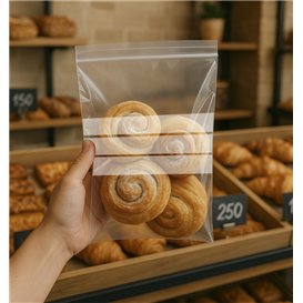 Plastic Zip Bag Seal top Write-On Block 18x25cm G-200 (100 Units)  