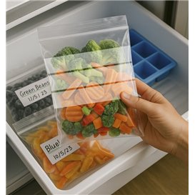 Plastic Zip Bag Seal top Write-On Block 16x22cm G-200 (1000 Units)