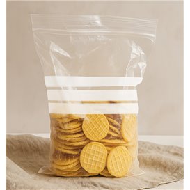 Plastic Zip Bag Autoseal Write-On Block 16x22cm G-160 (100 Units)  