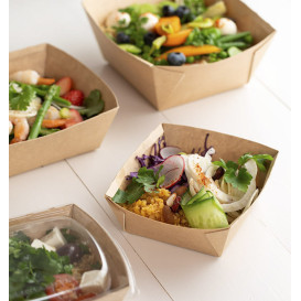 Rectangle Kraft Salad Bowl 1.000ml 19x16x7cm (300 Units)
