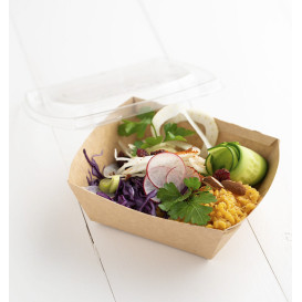 Rectangle Lid rPET for Salad Bowl 19x16cm (300 Units)
