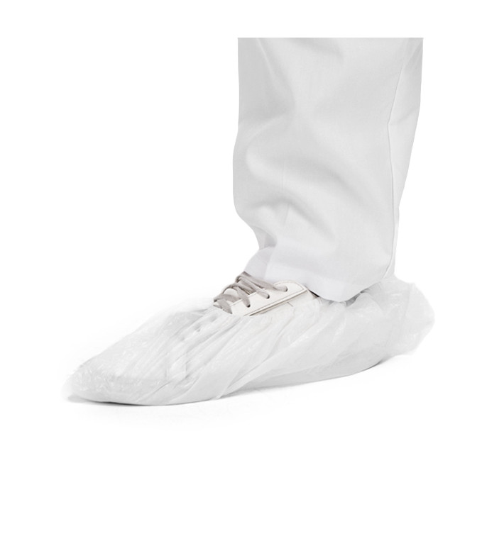 Disposable Plastic Shoe Covers PE G80 White (1.000 Units)