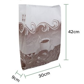 Paper Food Bag for Churros Grease-Proof 30+10x42cm (250 Units)  