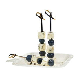 Bamboo Bow Skewer Black 10cm in box (2.500 Units)