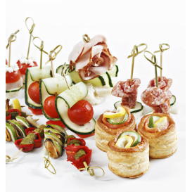 Bamboo Bow Skewer Natural 15cm (10.000 Units)