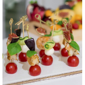 Bamboo Bow Skewer Natural 15cm (10.000 Units)