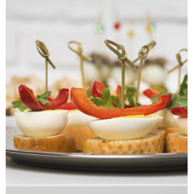 Natural Bamboo Bow Skewer 10cm (250 Units)  